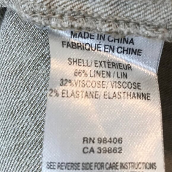 Theory Linen "Trisalta" Sandy neutral Button Down Shirt S - Picture 8 of 8